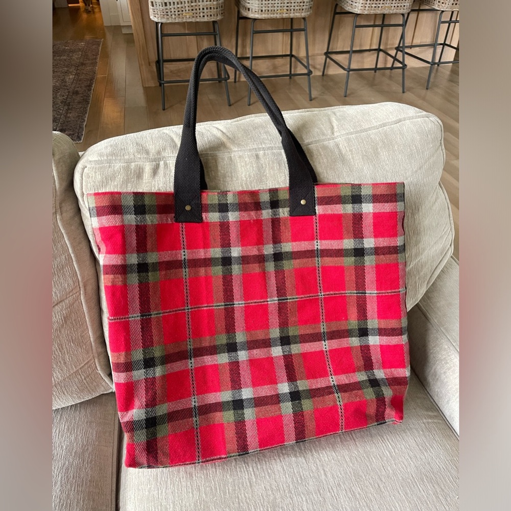 Plaid Bag w/ Straps
